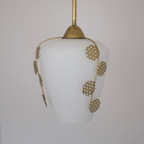Brass and Glass Leaf decorated Pendant