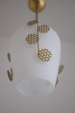 Brass and Glass Leaf decorated Pendant