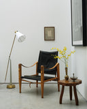Black leather Safari chair by Kaare Klint