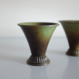 Pair of Small Bronze Vases by Ystad Brons