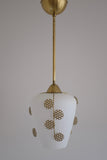 Brass and Glass Leaf decorated Pendant