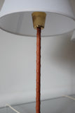 Pair of Leather and Brass Table Lamps