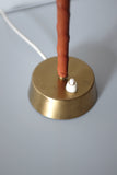 Pair of Leather and Brass Table Lamps