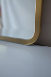 Large Brass Wall Mirror by Ystad Metall