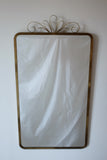 Large Brass Wall Mirror by Ystad Metall