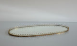 Oval Swedish Modern Brass Mirror Tray