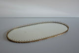 Oval Swedish Modern Brass Mirror Tray