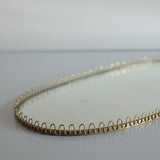 Oval Swedish Modern Brass Mirror Tray