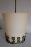 Swedish Modern Bronze and Glass Pendant