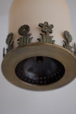Swedish Modern Bronze and Glass Pendant