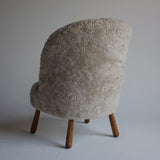 Swedish Modern Sheepskin Side Chair