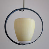 Round Metal and Glass pendant