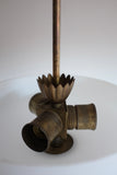 Swedish Modern Glass and Brass decorated Pendant