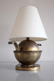 Swedish Modern Brass filigree Side Lamp