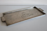 Large Pewter and Brass tray by Ellen V Kajerdt