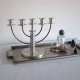 Large Pewter and Brass tray by Ellen V Kajerdt