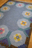Blue shaded Vintage Swedish rug