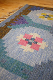 Blue shaded Vintage Swedish rug