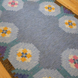 Blue shaded Vintage Swedish rug