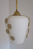 Brass and Glass Leaf decorated Pendant