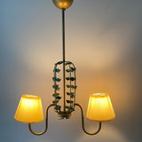 Swedish Modern Leaf Cage Pendant