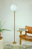 1950's Leather and Brass Floor lamp by Hans Bergström