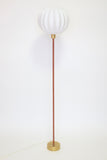 1950's Leather and Brass Floor lamp by Hans Bergström