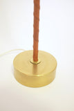 1950's Leather and Brass Floor lamp by Hans Bergström
