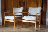 Pair of Sheepskin Armchairs by Alf Svensson