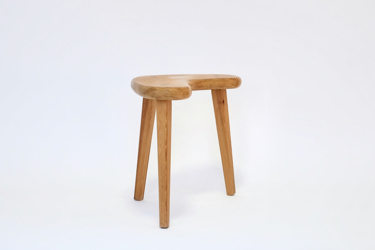 Swedish Pine Stool by Stig Sandkvist, Vemdalen – Studio Nordic