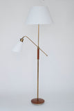 1950's Brass and Wood floorlamp by Bertil Brisborg