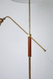 1950's Brass and Wood floorlamp by Bertil Brisborg