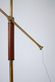1950's Brass and Wood floorlamp by Bertil Brisborg