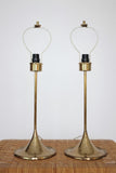 1960's Pair of Bergboms Brass Lamps