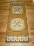 Vintage Swedish Kilim runner by Ingegerd Silow