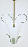 Leaf ornamented Swedish Modern Pendant