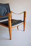 Black leather Safari chair by Kaare Klint