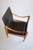 Black leather Safari chair by Kaare Klint