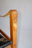 Black leather Safari chair by Kaare Klint
