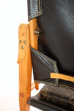 Black leather Safari chair by Kaare Klint