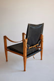 Black leather Safari chair by Kaare Klint