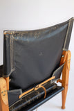 Black leather Safari chair by Kaare Klint