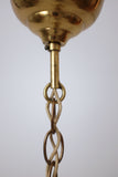1950s Brass and Opaline Glass Pendant