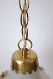 1950s Brass and Opaline Glass Pendant