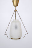 1950s Swedish Brass and Glass Pendant
