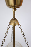 1950s Swedish Brass and Glass Pendant