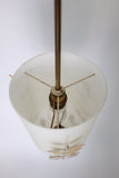 Swedish Modern Leaf decorated and Glass Pendant