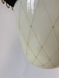 Swedish Modern Glass and Brass Pendant