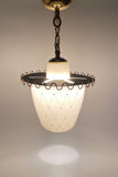 Swedish Modern Glass and Brass Pendant