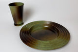 1930s Bronze Plate and Vase by Ystad Brons